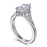 Taye - 14K White Gold Split Shank Marquise Shape Diamond Engagement Ring - 0.15 ct