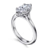 Alden - 14K White Gold Split Shank Marquise Shape Diamond Engagement Ring - 0.06 ct