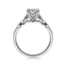 Celia - 14K White Gold Cushion Cut Diamond Engagement Ring - 0.07 ct
