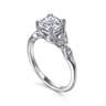 Celia - 14K White Gold Cushion Cut Diamond Engagement Ring - 0.07 ct