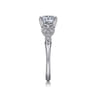 Celia - 14K White Gold Cushion Cut Diamond Engagement Ring - 0.07 ct