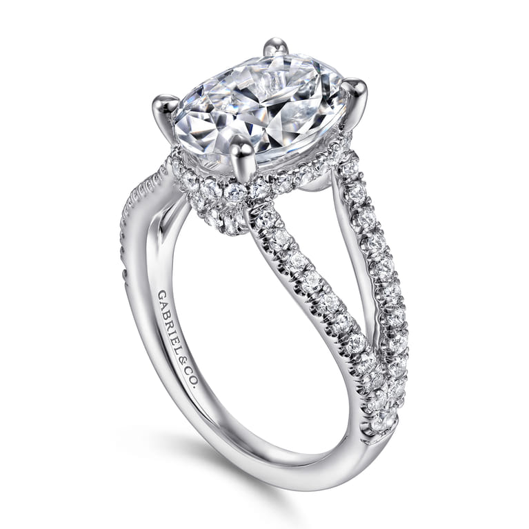 Dominga - 14K White Gold Diamond Engagement Ring - 0.67 ct - Shot 3