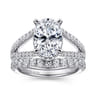 Dominga - 14K White Gold Diamond Engagement Ring - 0.67 ct