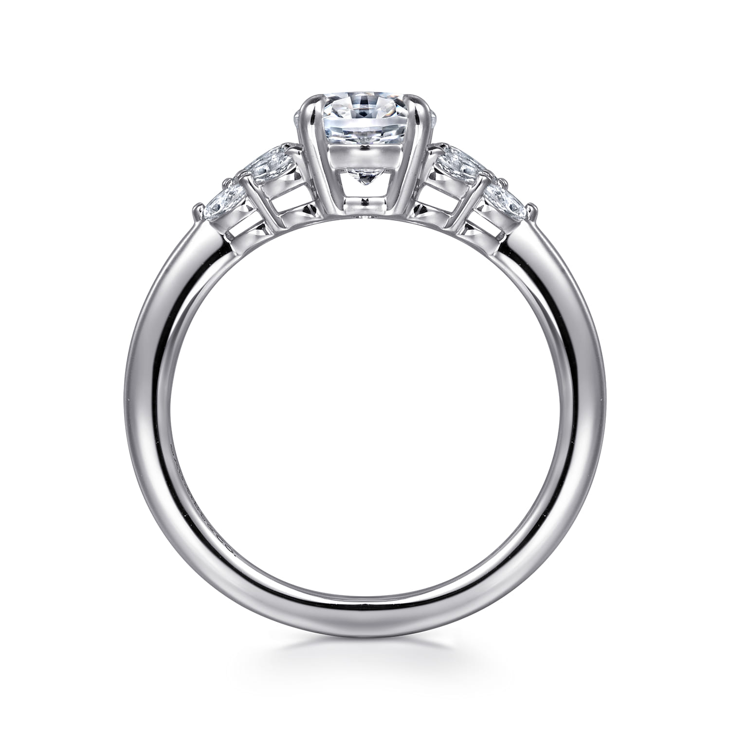 Cami - 14K White Gold Oval Diamond Engagement Ring - 0.3 ct - Shot 2