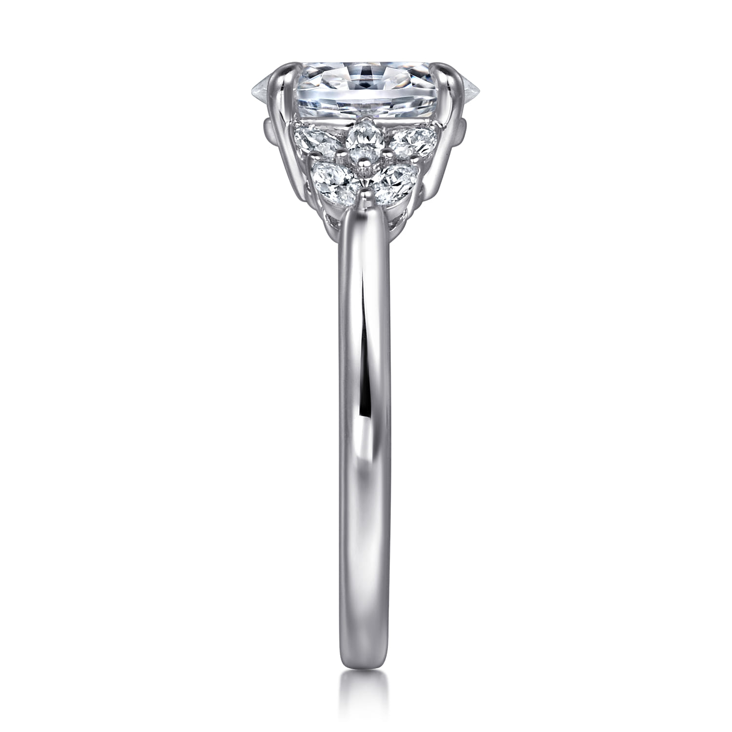 Cami - 14K White Gold Oval Diamond Engagement Ring - 0.3 ct - Shot 5