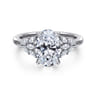 Cami - 14K White Gold Oval Diamond Engagement Ring - 0.3 ct