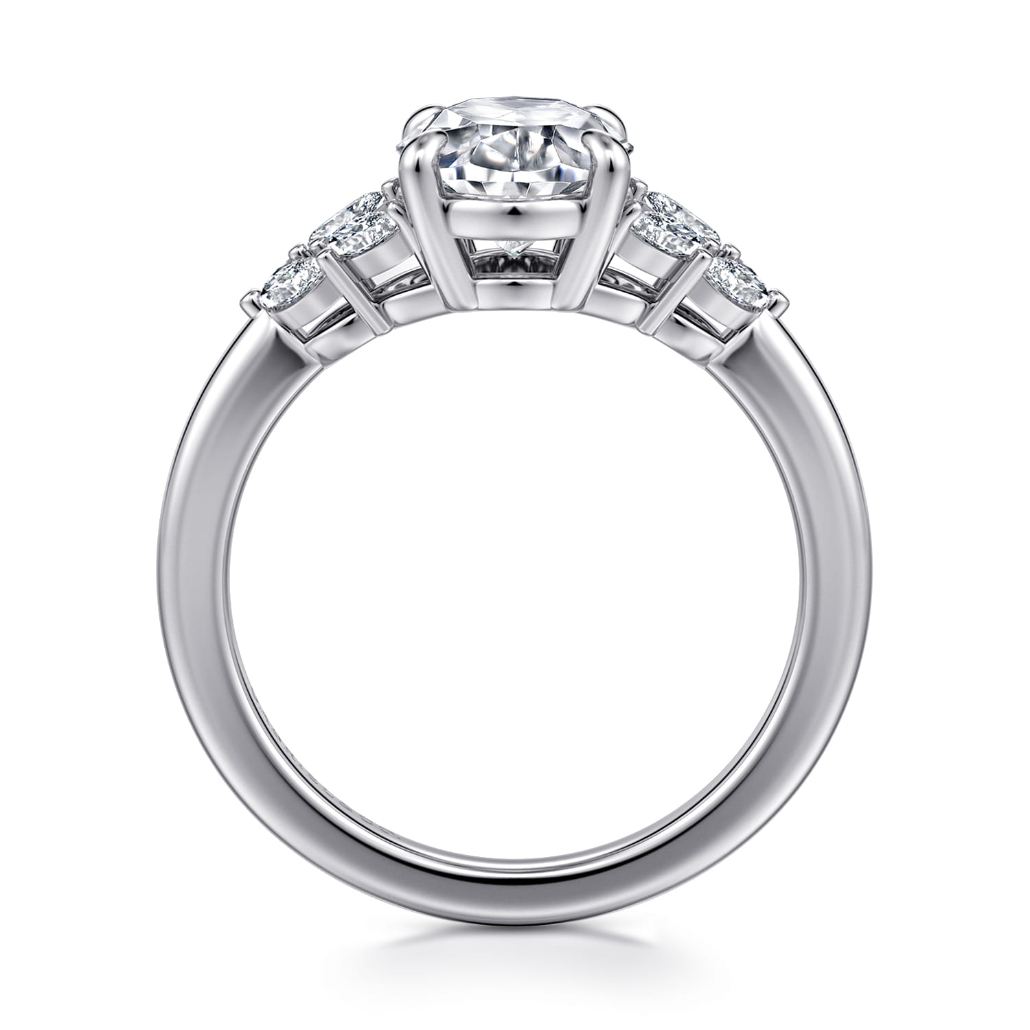 Cami - 14K White Gold Oval Diamond Engagement Ring - 0.3 ct - Shot 2
