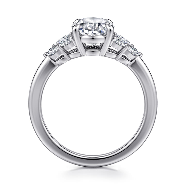 Cami - 14K White Gold Oval Diamond Engagement Ring - 0.3 ct - Shot 2