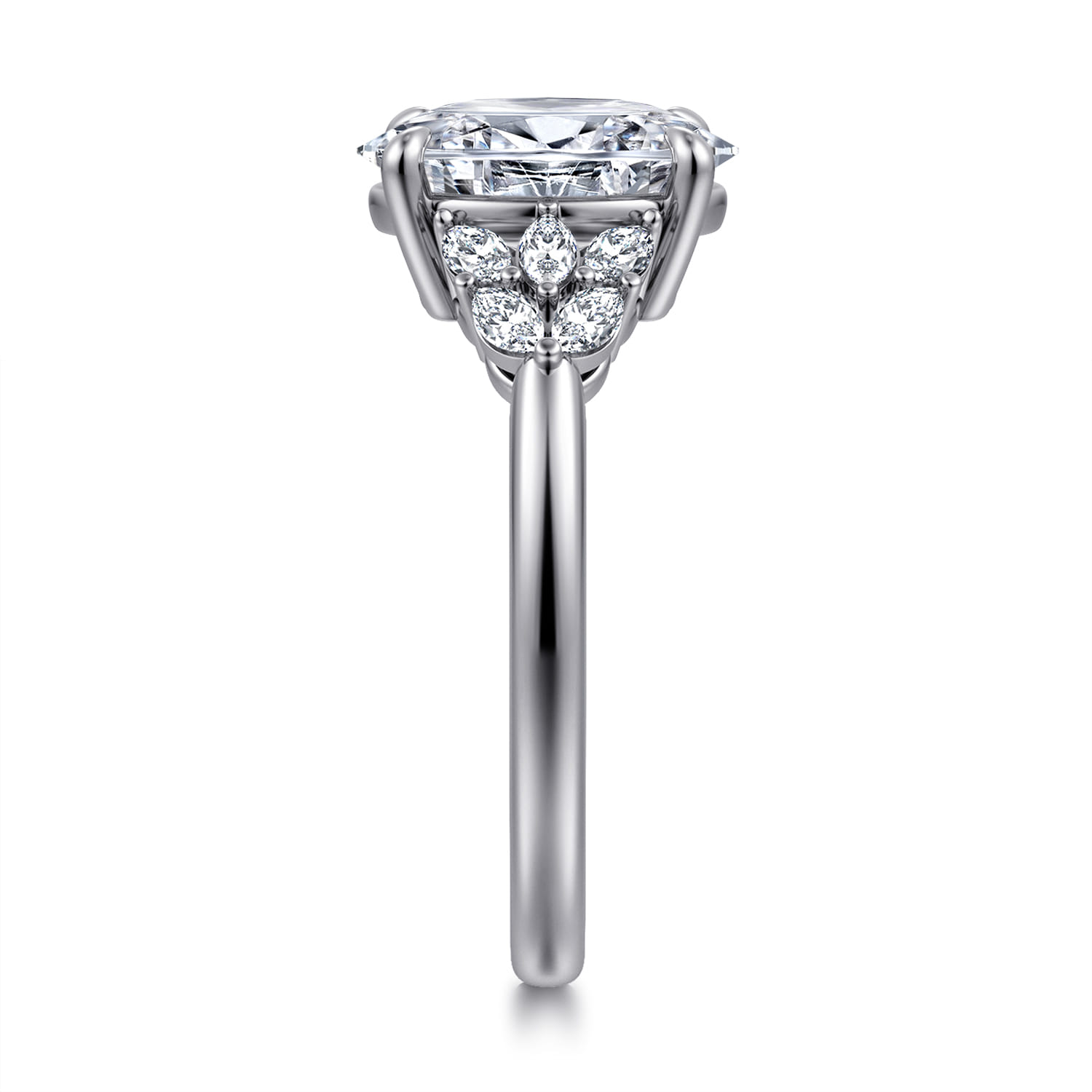 Cami - 14K White Gold Oval Diamond Engagement Ring - 0.3 ct - Shot 4