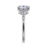 Adella - 14K White Gold Oval Diamond Engagement Ring - 0.4 ct