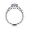 Adella - 14K White Gold Round Diamond Engagement Ring - 0.4 ct