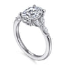 Adella - 14K White Gold Round Diamond Engagement Ring - 0.4 ct