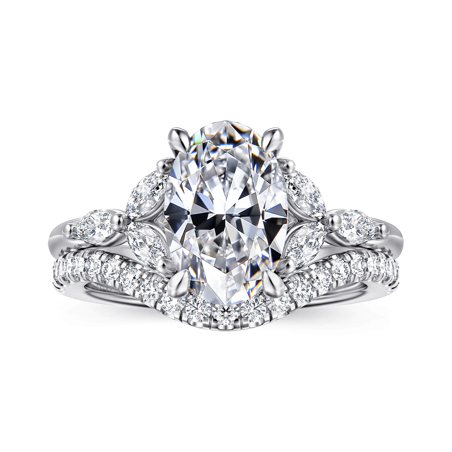 Adella - 14K White Gold Round Diamond Engagement Ring - 0.4 ct - Shot 4