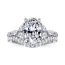 Adella - 14K White Gold Round Diamond Engagement Ring - 0.4 ct