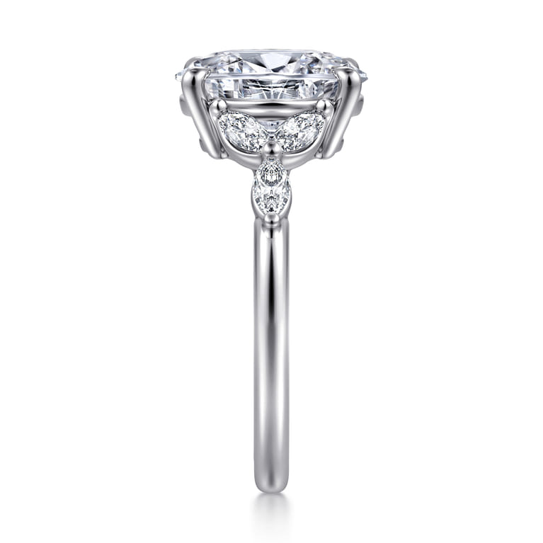 Adella - 14K White Gold Round Diamond Engagement Ring - 0.4 ct - Shot 5