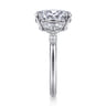 Adella - 14K White Gold Round Diamond Engagement Ring - 0.4 ct