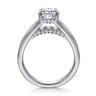 Faith - 14K White Gold Split Shank Oval Diamond Engagement Ring - 0.7 ct