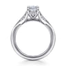 Taye - 14K White Gold Split Shank Oval Diamond Engagement Ring - 0.17 ct