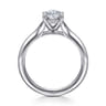 Alden - 14K White Gold Split Shank Oval Diamond Engagement Ring - 0.05 ct