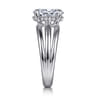 Bexley - 14K White Gold Oval Diamond Engagement Ring - 0.1 ct