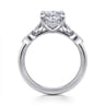 Vintage Inspired 14K White Gold Oval Diamond Engagement Ring - 0.18 ct