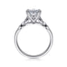Celia - 14K White Gold Pear Shape Diamond Engagement Ring - 0.07 ct