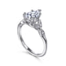 Celia - 14K White Gold Pear Shape Diamond Engagement Ring - 0.07 ct