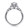 Celia - 14K White Gold Pear Shape Diamond Engagement Ring - 0.08 ct