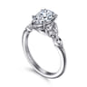 Celia - 14K White Gold Pear Shape Diamond Engagement Ring - 0.08 ct
