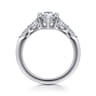 Adella - 14K White Gold Pear Shape Diamond Engagement Ring - 0.4 ct