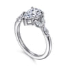 Adella - 14K White Gold Pear Shape Diamond Engagement Ring - 0.4 ct