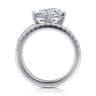Margo - 14K White Gold Bezel Prong Pear Shape Wrap Engagement Ring - 0.3 ct