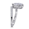 Margo - 14K White Gold Bezel Prong Pear Shape Wrap Engagement Ring - 0.3 ct