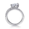 Margo - 14K White Gold Bezel Prong Pear Shape Wrap Engagement Ring - 0.3 ct