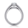 Rivah - 14K White Gold Split Shank Pear Shape Diamond Engagement Ring - 0.5 ct