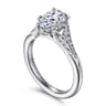 Taye - 14K White Gold Split Shank Pear Shape Diamond Engagement Ring - 0.15 ct