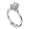 Alden - 14K White Gold Split Shank Pear Shape Diamond Engagement Ring - 0.04 ct