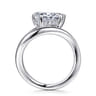 Eleanora - 14K White Gold Pear Shape Diamond Wrap Engagement Ring - 0.08 ct