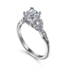 Celia - 14K White Gold Princess Cut Diamond Engagement Ring - 0.07 ct