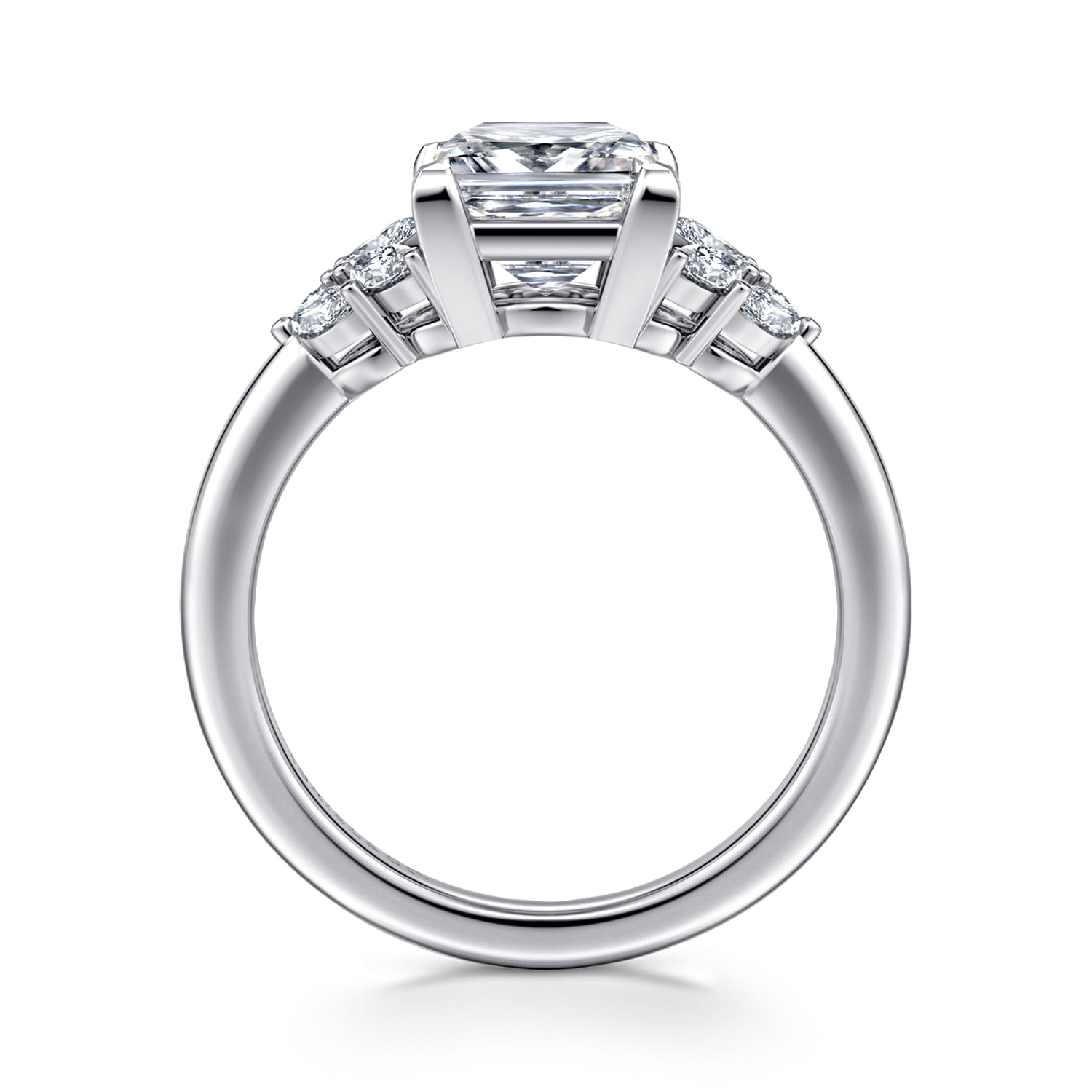Cami - 14K White Gold Princess Cut Diamond Engagement Ring - 0.3 ct - Shot 2