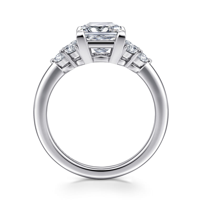 Cami - 14K White Gold Princess Cut Diamond Engagement Ring - 0.3 ct - Shot 2