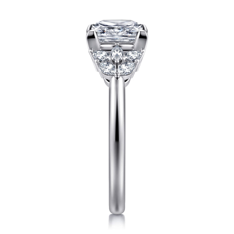 Cami - 14K White Gold Princess Cut Diamond Engagement Ring - 0.3 ct - Shot 4
