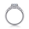 Adella - 14K White Gold Princess Cut Diamond Engagement Ring - 0.4 ct