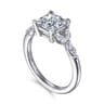 Adella - 14K White Gold Princess Cut Diamond Engagement Ring - 0.4 ct