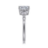 Adella - 14K White Gold Princess Cut Diamond Engagement Ring - 0.4 ct