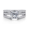 Rivah - 14K White Gold Split Shank Princess Cut Diamond Engagement Ring - 0.5 ct