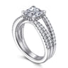 Rivah - 14K White Gold Split Shank Princess Cut Diamond Engagement Ring - 0.5 ct