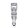 Rivah - 14K White Gold Split Shank Princess Cut Diamond Engagement Ring - 0.5 ct