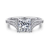 Taye - 14K White Gold Split Shank Princess Cut Diamond Engagement Ring - 0.16 ct