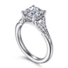 Taye - 14K White Gold Split Shank Princess Cut Diamond Engagement Ring - 0.16 ct